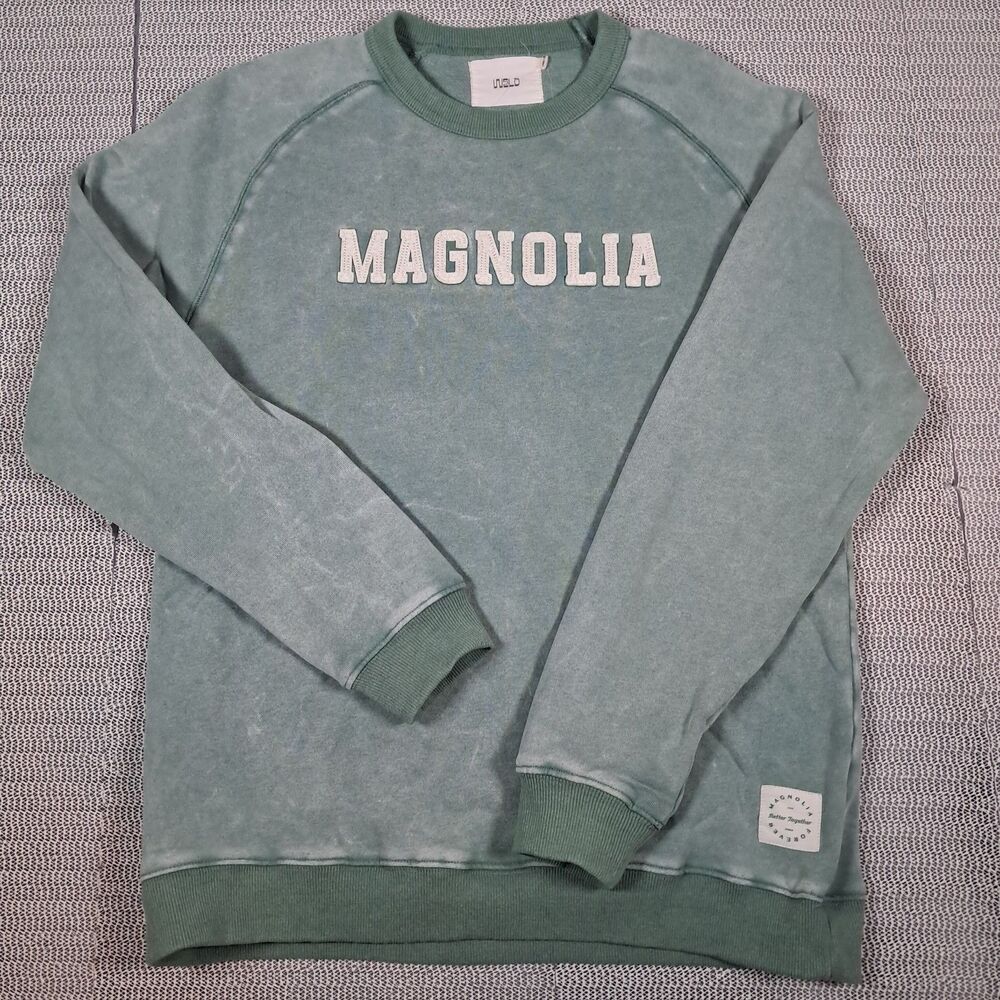 Magnolia Green Distressed Fade Sweatshirt Women's Medium Texas